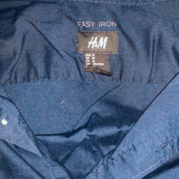 H&M Men’s Navy Dress Shirt - Picture 2 of 2